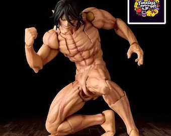 Vegan Anime Titan Action Figure | Minimalist Vintage Collectible | Anime Display Statue | Timeless Gift for Fans This Holiday Season