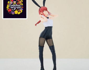 Anime Bunny Girl Figure, Collectible Red Hair Doll
