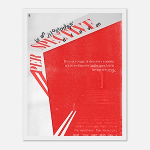Poster con citazione ispiratrice – “Il vero viaggio” di Marcel Proust – Arte murale minimalista stampabile
