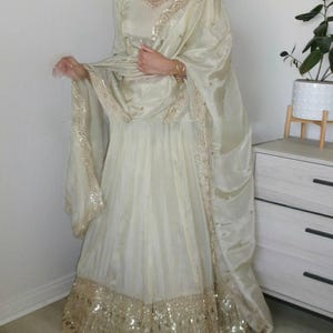 Pakistani Designer Readymade Georgette Kurta with Sequence Work, Lehenga choli Set, Beautiful 3 piece Partywear/Wedding Lehenga