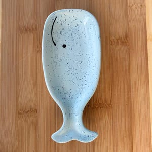 Whale Spoon Rest - Small Coastal Beach House Ceramic Spoon Rest Nautical Theme Gift Shady Lane Designs