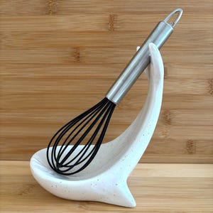 Whale Large Spoon Rest - Coastal Beach House Standing Ceramic Serving Spoon Rest Nautical Theme Gift