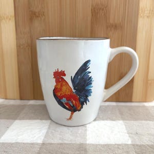 Roosters Ceramic Mug Coffee Tea Pottery Cup 11 ounce Gift for Chicken Lovers Gift Idea for Coffee Lovers Farm Coffee Mug