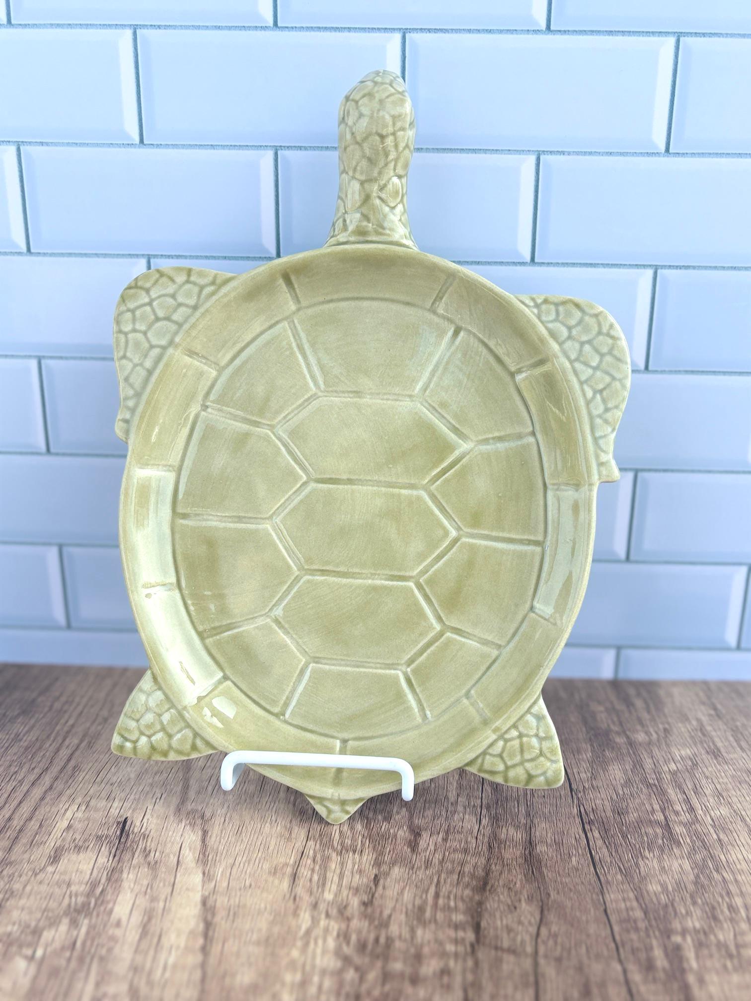 Sea Turtle Tray - Plate Serving Platter - Beachy Ocean Ceramic Server ...
