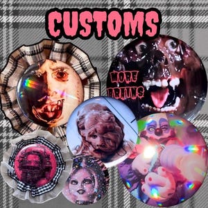 Custom Buttons, Magnets & Rosettes  Handmade Personalized Pins