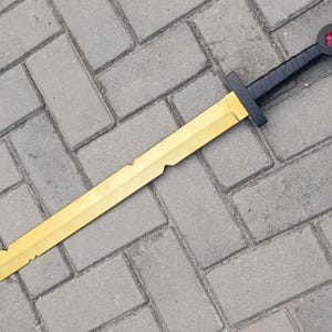 Handcrafted Finn&#39;s Scarlet golden Sword: Adventure Time Replica with Sheath