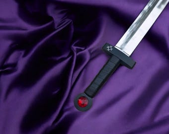 Handcrafted Finn's Scarlet Sword: Adventure Time Replica with Sheath
