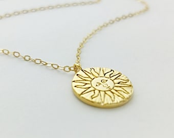 Sun Necklace, Sunbeam, Inspirational Gift, Gift for Her, Gift for Mom, Daughter Gift, Sunrise, Hope, Courage, Strength