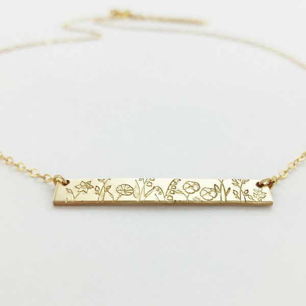 Collar de jardín familiar, collar de flores de nacimiento familiar personalizado e impermeable, elige tus flores, personalizado, flores familiares, mamá, Día de la Madre