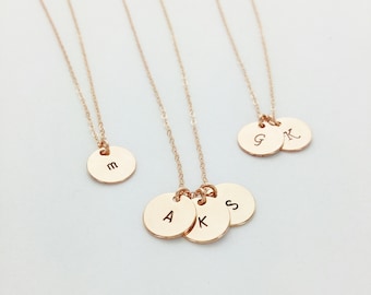 Dainty Mom Necklace, Gold Filled, Sterling Silver, Initial Necklace, Personalized Initials, Multiple Initial, Mom Gift, Mothers Day, Nana