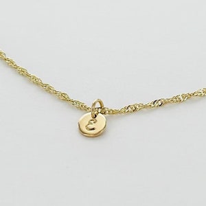 Teeny 6mm Initial Necklace, Waterproof, Choker, Initial Necklace for Mom, Personalized Initials, Initials for Mom, Personalized Mom Gift