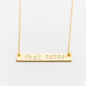 Fuck Cancer Necklace - Etsy Fuck Cancer Necklace - Etsy