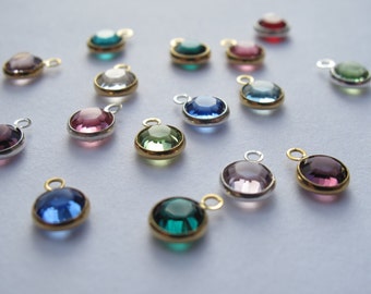 Cristales de Swarovski, piedras de nacimiento adicionales, joyas personalizadas, collares con piedras de nacimiento, cristales de Swarovski con piedras de nacimiento