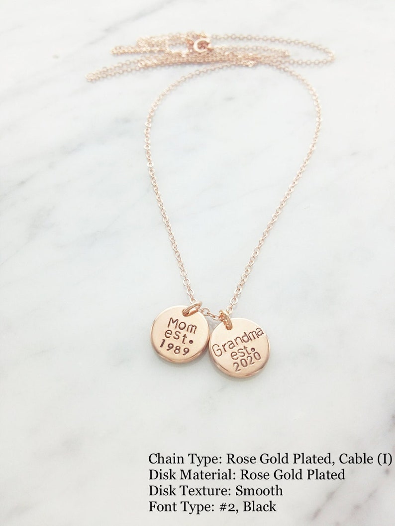 Sister Est. Aunt Est. Necklace, Aunt Necklace, Sister Necklace, New Mom, Mom, Baby Announcement, Pregnancy, Aunt Gift, Sister Gift, New Aunt image 10