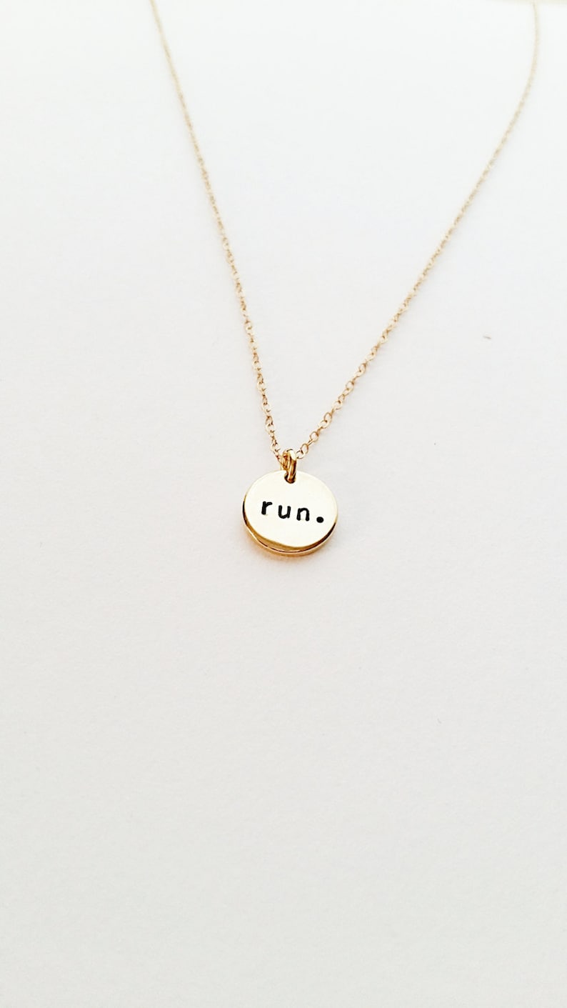 Run Necklace, Runner Gift, Track, Marathon Necklace, Triathlon, Athlete Necklace, Runner, Run, Gift for Runner, Half Marathon, Inspirational image 4