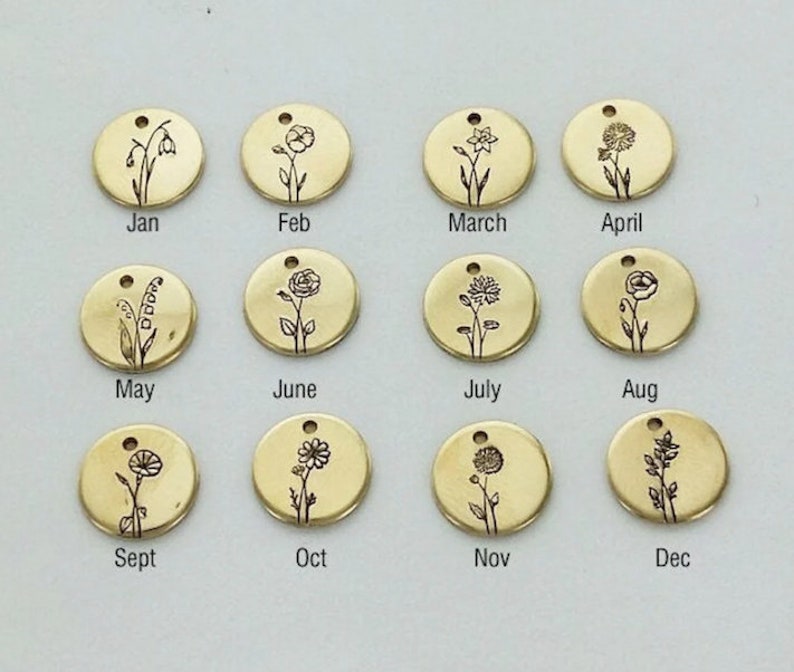 Family Garden Necklace, Custom Family Birth Flowers Necklace, Choose Your Flowers, Personalized, Family Flowers, Mom, Mother's Day image 5