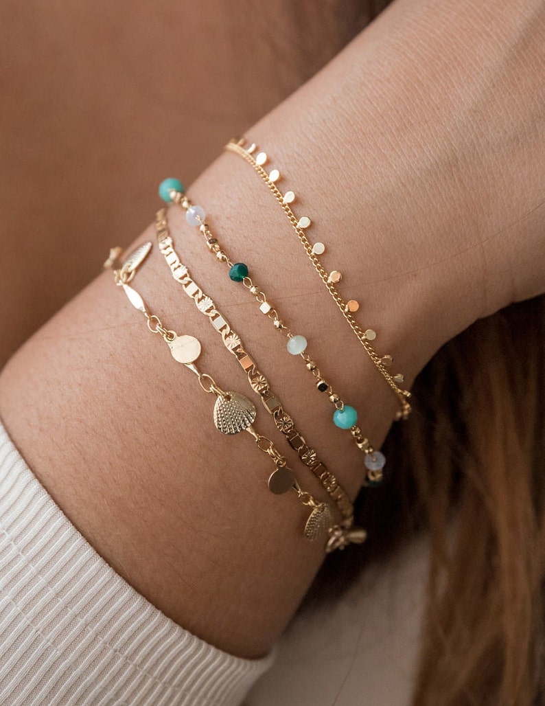 Dainty Gold Bracelets, Chain Bracelet, Layering Bracelet, Choose Your Chain image 1