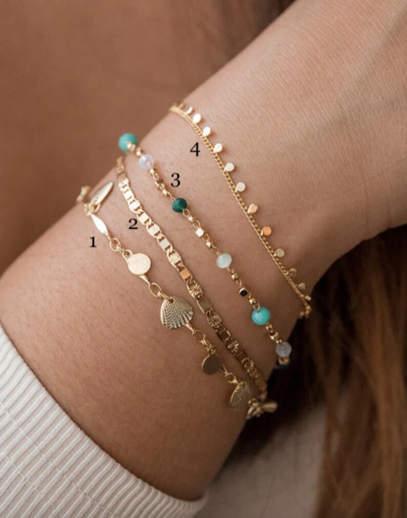 Dainty Gold Bracelets, Chain Bracelet, Layering Bracelet, Choose Your Chain image 3