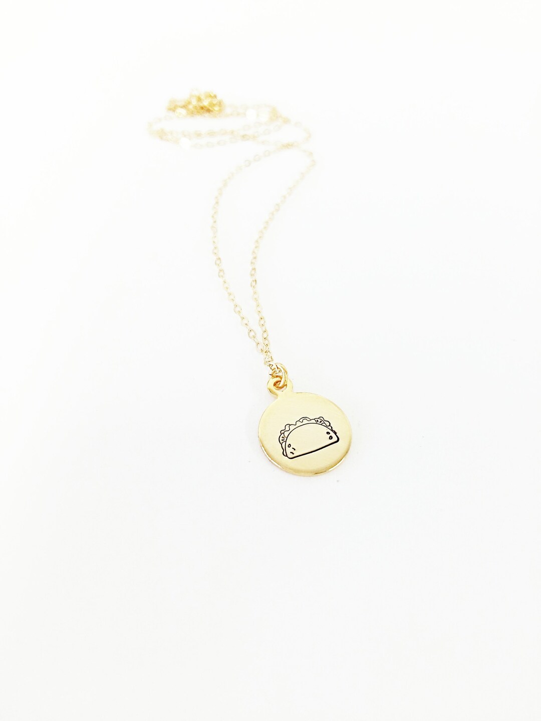 Tiny Taco Necklace // 14kt Gold, Sterling Silver, Rose Gold Necklace