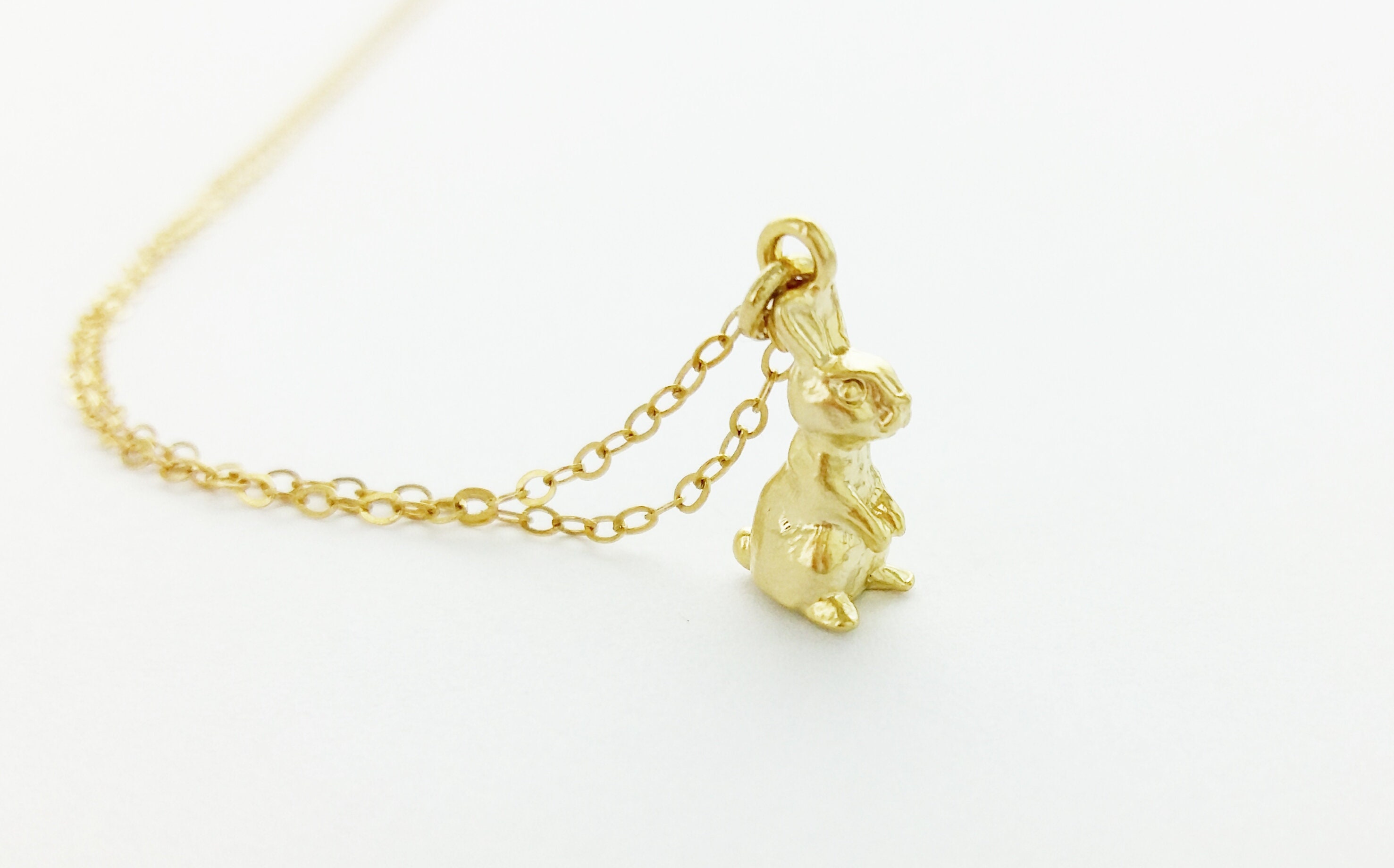 Bunny Charm Necklace, Initial Necklace, Birthstone Necklace, Bunny Necklace, Bunny Jewelry, Personalized Necklace, Gift, Daughter, Rabbit