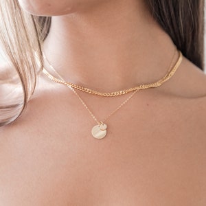 Personalized Disk with Tiny 6mm Initials Necklace, Waterproof, Mother Necklace, Grandma Necklace, Mother's Day, Grandma Gift, Initials image 7