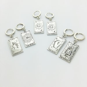 Mix and Match Tarot Card Earrings, Silver or Gold, Meaningful Gift, Inspirational Gift, Unique, Gift For Her, Strength, Sun image 5
