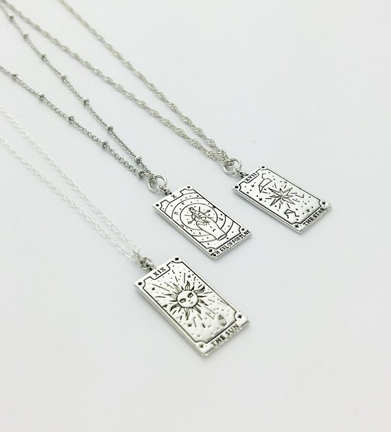 Etsy tarot necklace discount
