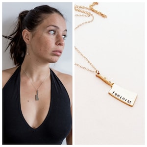 Feminist Necklace, 14kt Gold or Sterling Silver Necklace, Knife Necklace, Feminism, Strength Necklace, Women&#39;s Rights, Equality