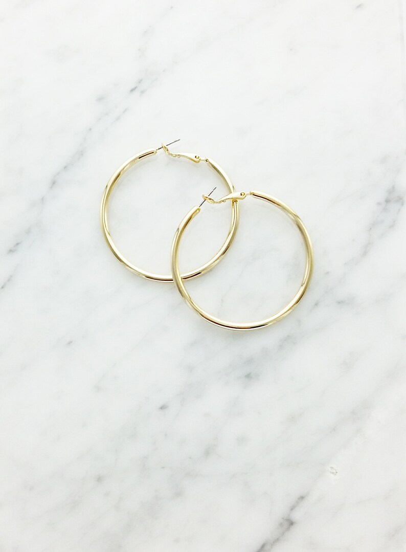Bold Large Hoop Earrings Lever Back Earrings Hoop Gift for Etsy