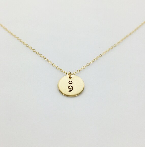 CENWA Semicolon Necklace - 'My Story Isn't Over Yet' Suicide & Mental Health Awareness Jewelry