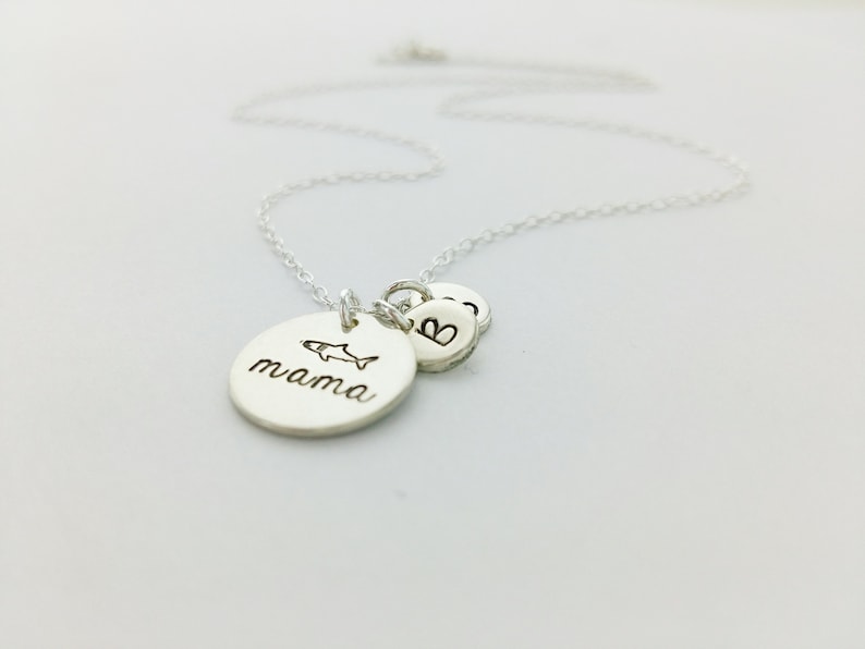 Personalized Disk with Tiny 6mm Initials Necklace, Waterproof, Mother Necklace, Grandma Necklace, Mother's Day, Grandma Gift, Initials image 6