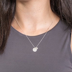 Personalized Disk with Tiny 6mm Initials Necklace, Waterproof, Mother Necklace, Grandma Necklace, Mother's Day, Grandma Gift, Initials image 10