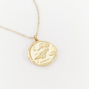 Owl Necklace, Tiny Gold Owl Necklace, Wise Owl Necklace, Bird Jewelry, Graduation, Spirit Animal, Gift For Her, Teacher Gift