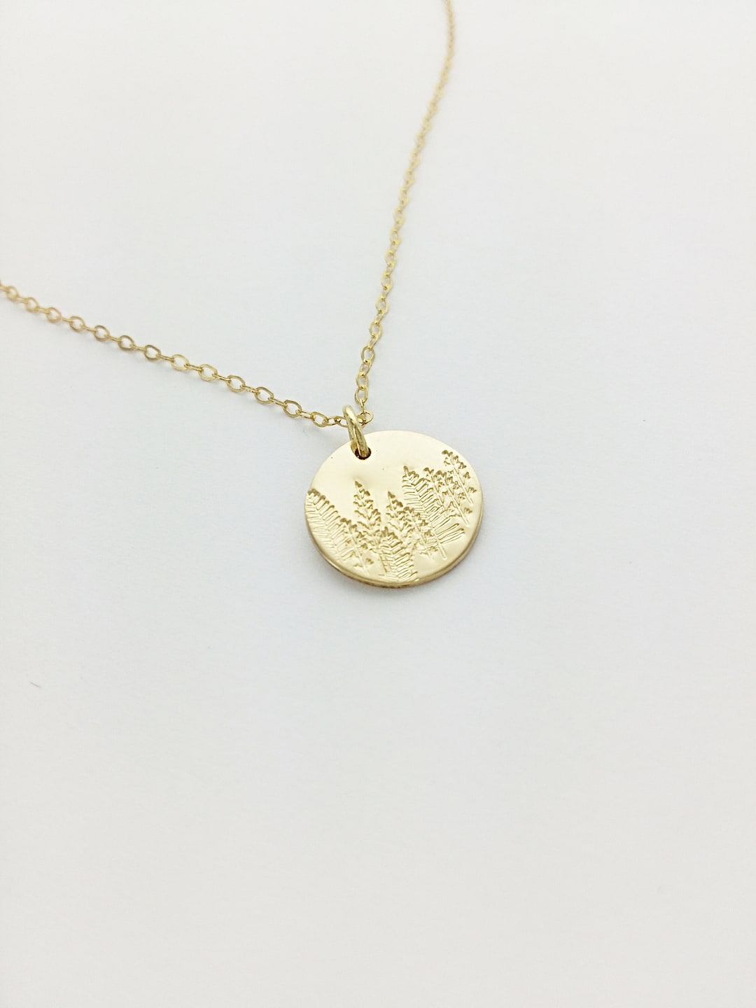 Forest Necklace, Hand Engraved Forest, Family Tree, Forest Jewerly, Gift for Her, Dainty ...