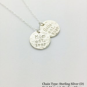 Sister Est. Aunt Est. Necklace, Aunt Necklace, Sister Necklace, New Mom, Mom, Baby Announcement, Pregnancy, Aunt Gift, Sister Gift, New Aunt image 9