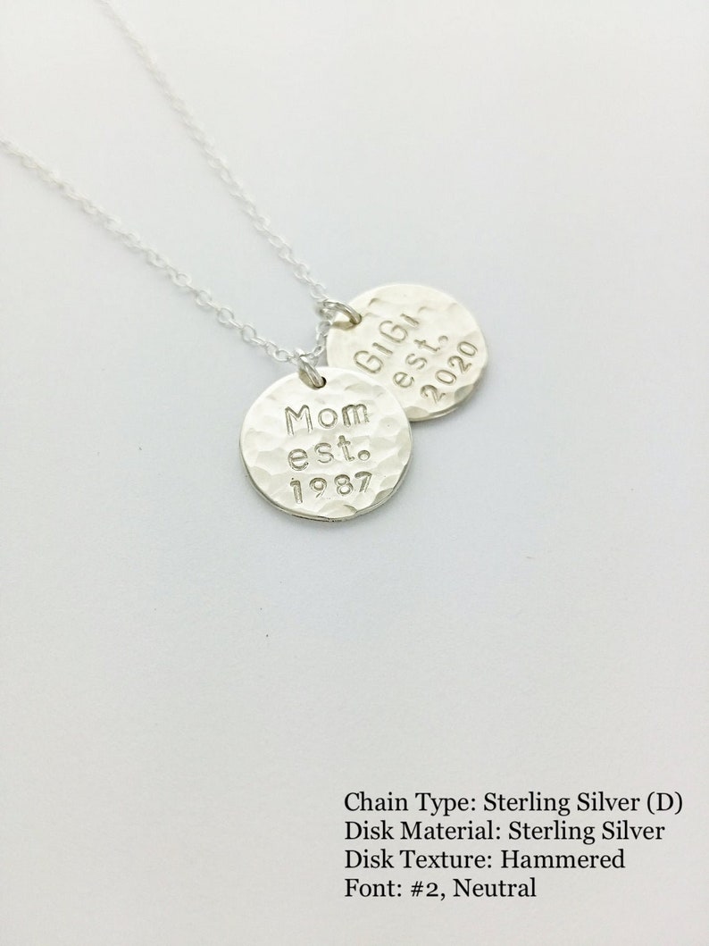 Sister Est. Aunt Est. Necklace, Aunt Necklace, Sister Necklace, New Mom, Mom, Baby Announcement, Pregnancy, Aunt Gift, Sister Gift, New Aunt image 9