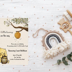 Winnie the Pooh Baby Shower Invitation | Classic Pooh Bear Baby Shower Decor | Gender Neutral Baby Shower Printable
