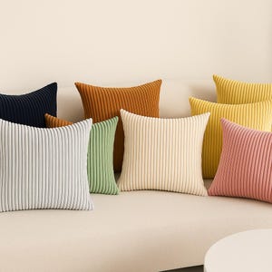 Corduroy Throw Pillow Cover | Soft Velvet Cord Cushion Case | Any Size | High Quality Corduroy Pillow | Extra Cozy Home Decor.