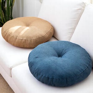 Round Floor Pillow, Cozy Reading Nook Cushion, Thick Meditation Cushion, Soft Seat Pad, Minimalist Home Decor, Comfortable Tatami Pillow