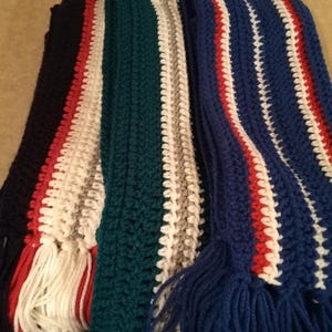 Crochet Football Team Inspired Scarf (Custom)