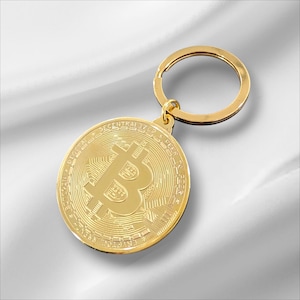 Bitcoin Keychain Crypto Coin Collectible Keychain Bitcoin Lewelry BTC Merch Cryptocurrency Commemorative Coin Crypto Gift Souvenir for Him