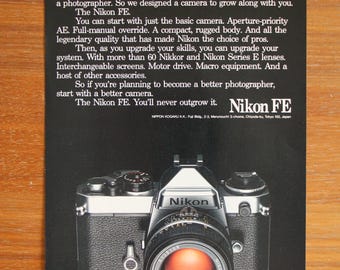 ヴィンテージ Nikon F2 広告 – 1970年代のカメラ印刷広告 – レトロ写真
