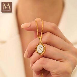 Initial Necklace | Monogram Necklace | Letter Necklace | Personalized Jewelry | Dainty Coin Pendant | Custom Necklace