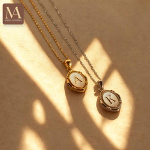 Initial Necklace | Monogram Necklace | Letter Necklace | Personalized Jewelry | Dainty Coin Pendant | Custom Necklace