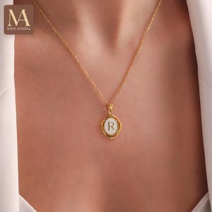Initial Necklace | Monogram Necklace | Letter Necklace | Personalized Jewelry | Dainty Coin Pendant | Custom Necklace