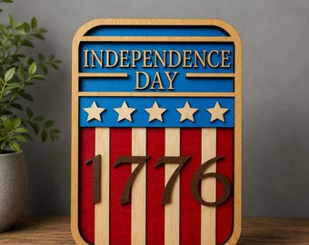 July 4th American Independence Day 1776 Wall Decore
