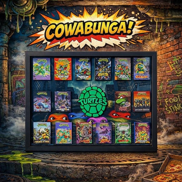 TURTLES - 3D Bilderrahmen mit magnetischem Boxen TMNT
