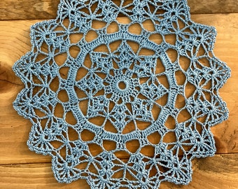 Delft blue handmade crochet Berka Shell doily doilies table decor home decor