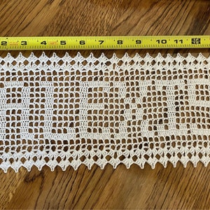 Sale Ends soon Heirloom Lace Personalize Custom Filet Crochet Name Doily Natural White handmade anniversary home decoration wedding gift image 8