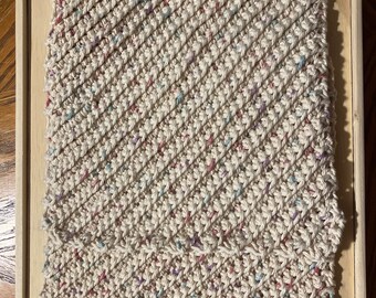 Textured crochet dishcloth dusting rag cleaning rag wash rag panorama set of two handmade